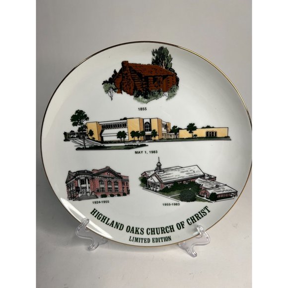 Highland Oaks Church of Christ Vintage Church Plate - Picture 15 of 16